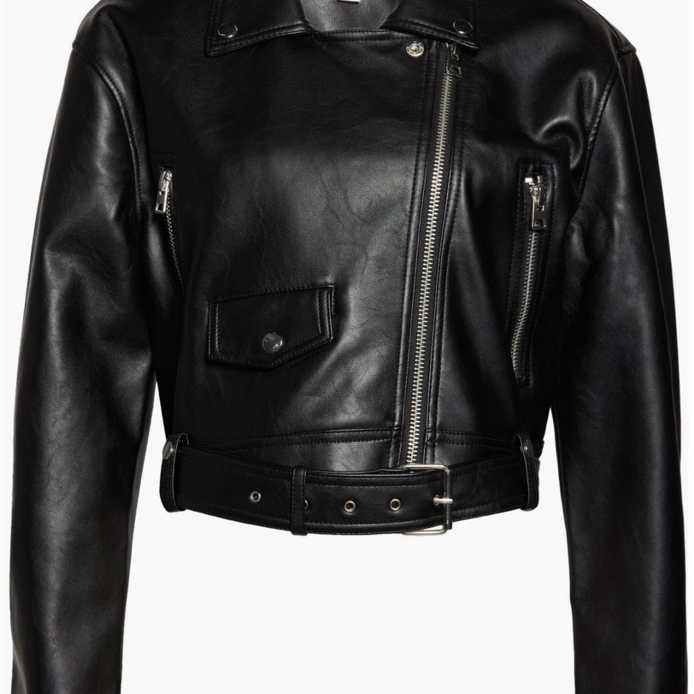 Topshop Black Leather Jacket